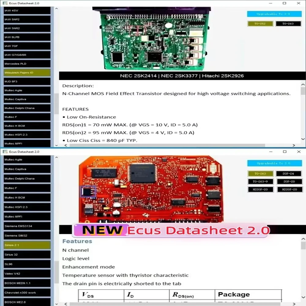 

NEW how Ecus Datasheet 2.0 ECU Repair Software PCB Schematics with Electronic Components of Car ECUs and Additional Information