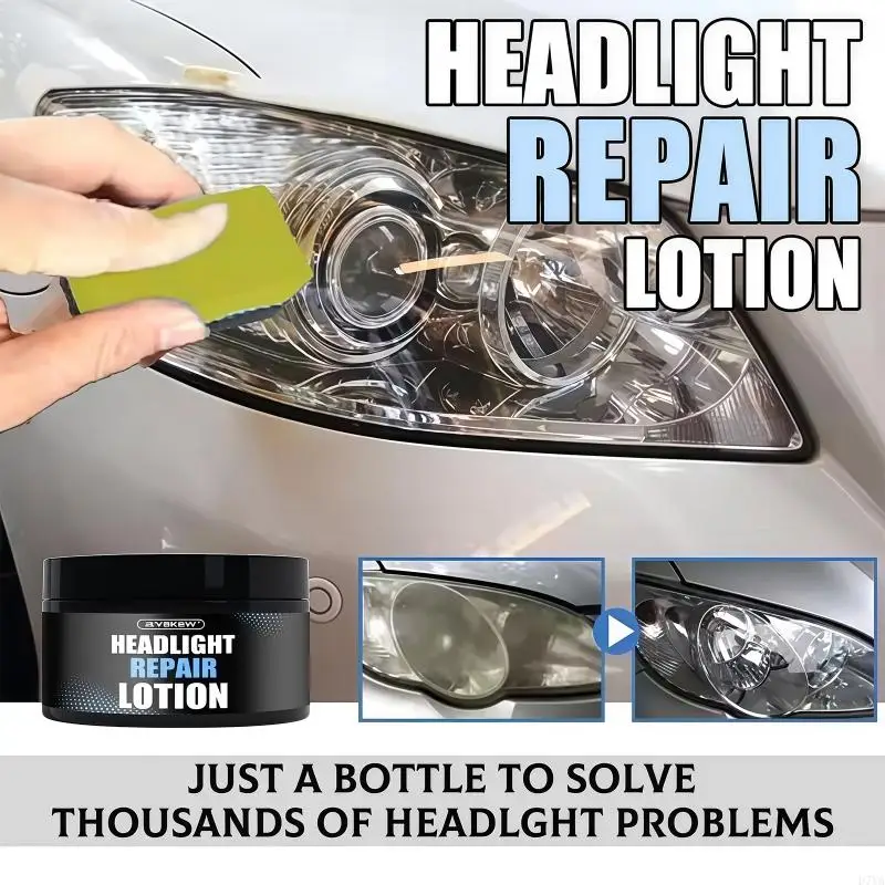 Car Headlight Cleaner Polish Removes Oxidation Scratches For Motorcycle Lens 100G Easy To Use D7YA