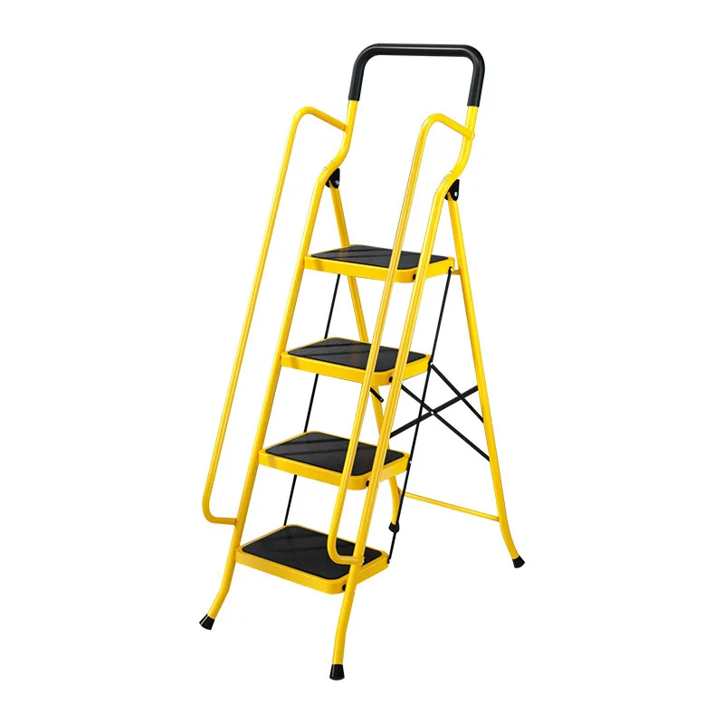

Household ladder folding telescopic thickened wide pedal indoor herringbone ladder multi-functional