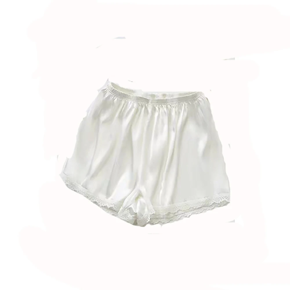 

Short Thin Elastic Waist Satin Women Girl For Dress Boxer Panties Women's Breeches Safety Shorts Pants Lace