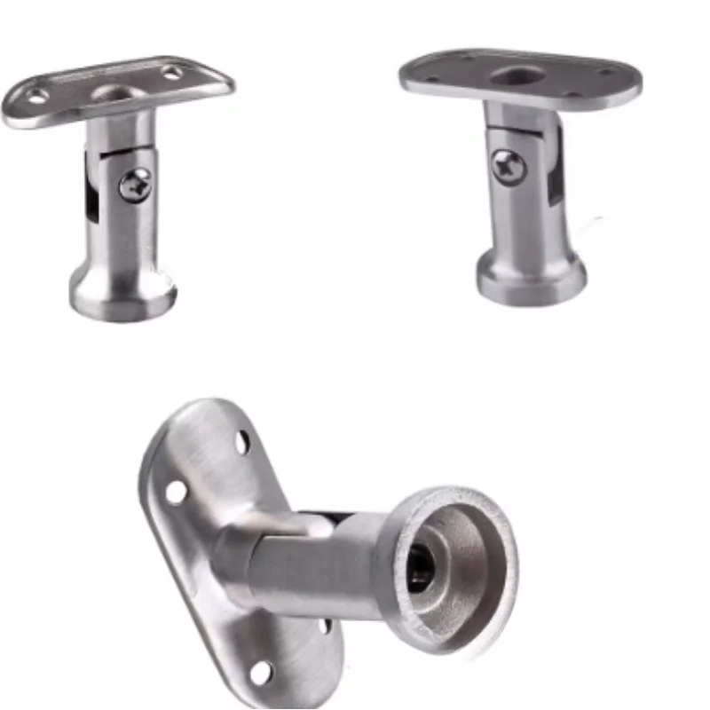 

10Pcs Cast 304 Stainless Steel Handrail Post Support Adjustable variable Flat Saddle Bracket