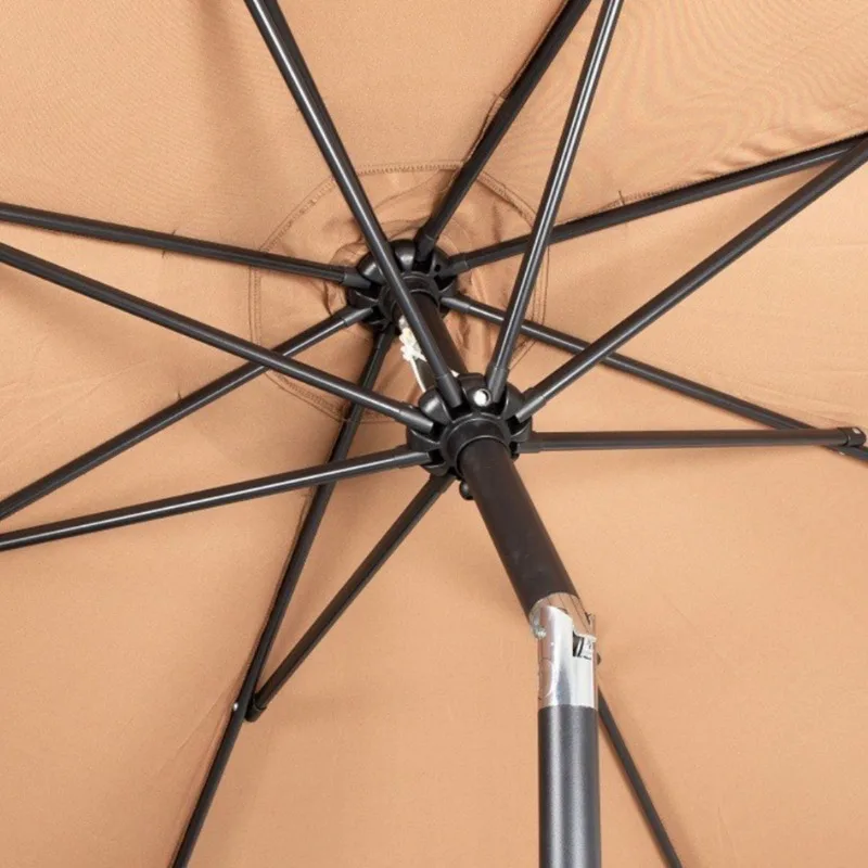 Outdoor Central Pole Parasol, Rotatable Straight Umbrella for Home Balcony Garden Sun Protection