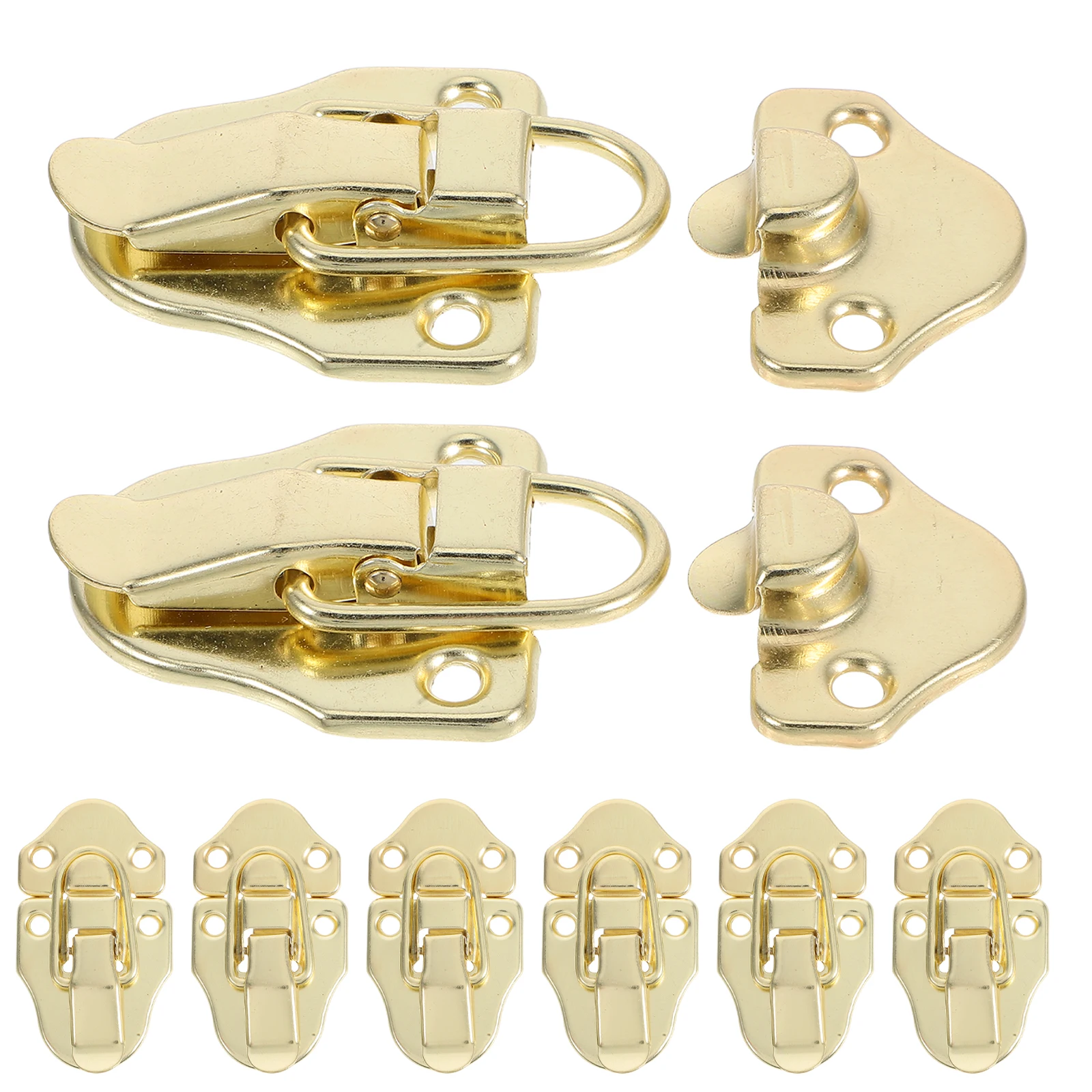 

6pcs Vintage Iron Duckbilled Toggle Latch Retro Style Metal Hasp Lock For Jewelry Boxes Toolboxes Wood Chests Screws Included