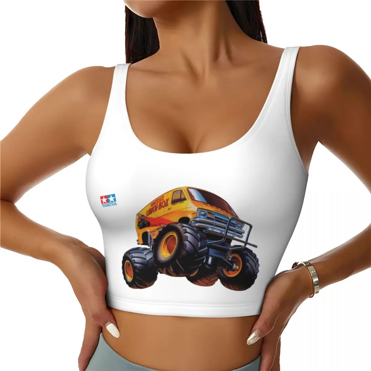 

Custom T-Tamiyas Symbol Workout Crop Tank Tops Women's Yoga Sports Bras