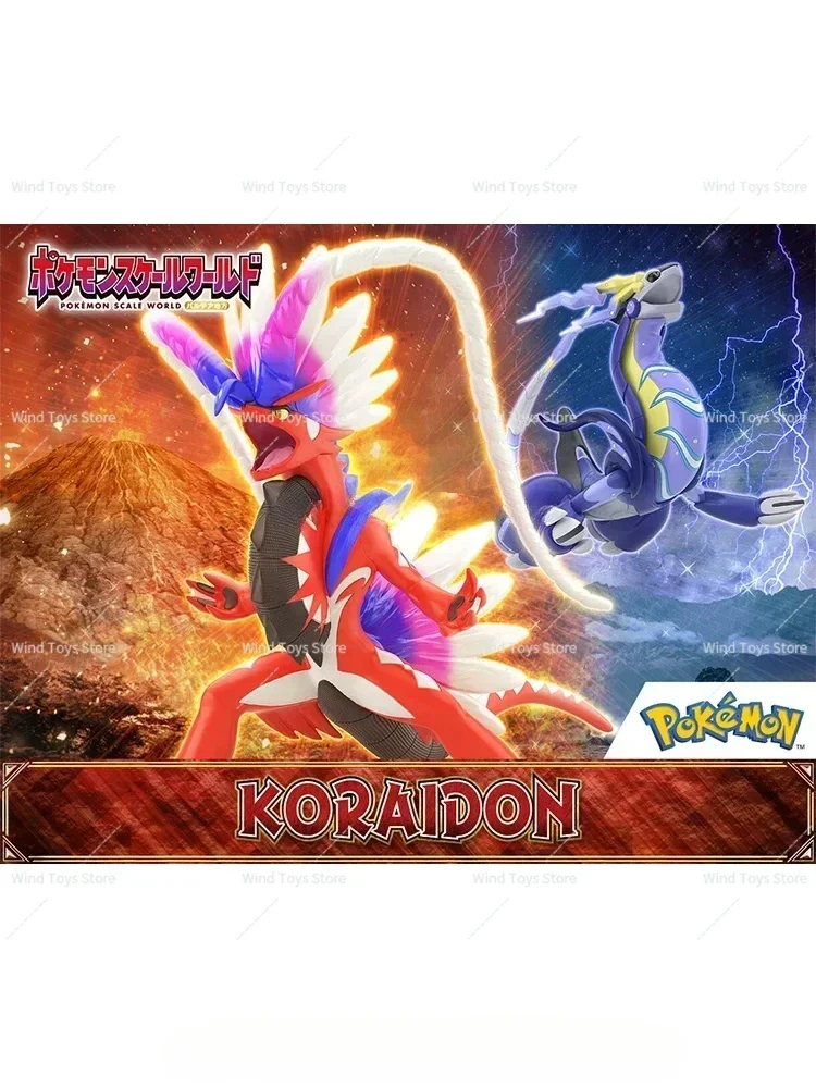

In Stock Bandai Original Scale World Pokemon Paldea Region Koraidon Miraidon Winged King Anime Action Figures Toys for Children