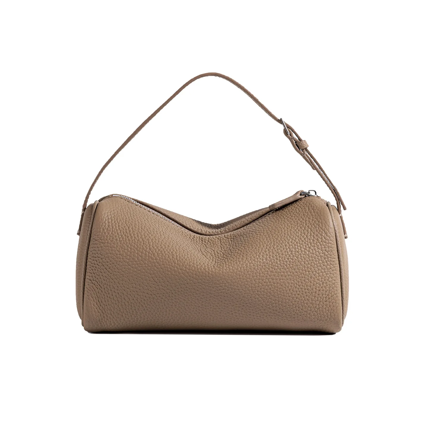 

Новая сумка через плечо из натуральной яловой кожи, женская сумка-цилиндр, мини-круглая сумка-карандаш на молнии, модная универсальная сумка на плечо