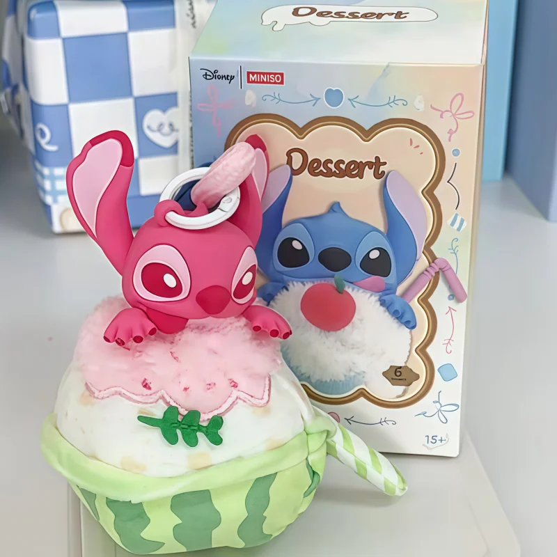 Caja ciega de la serie de alimentos Stitch de Disney, colgantes de felpa de vinilo, juguetes, muñecos con figuras de dibujos animados, bolsa, colgante, caja misteriosa, regalos