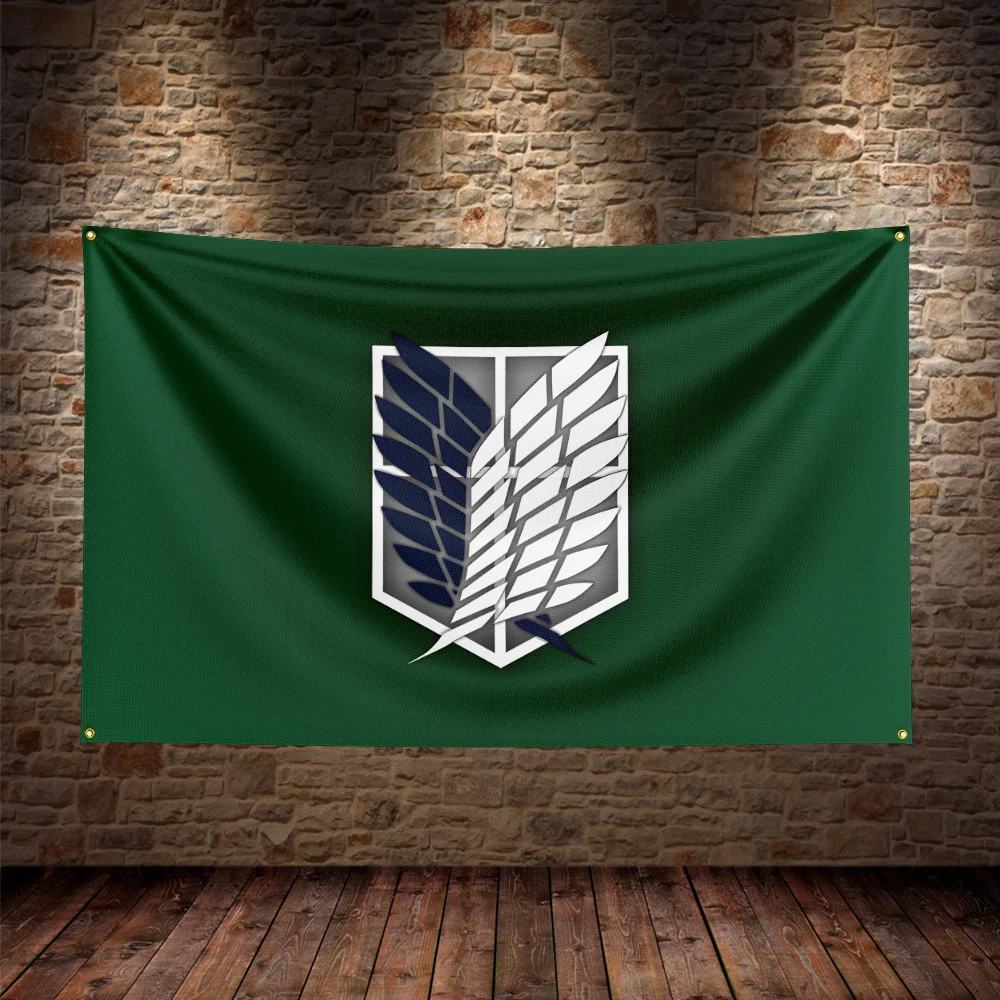 3X5 FT Attack on titan Flag Polyester Printed Other  Banner For Decor