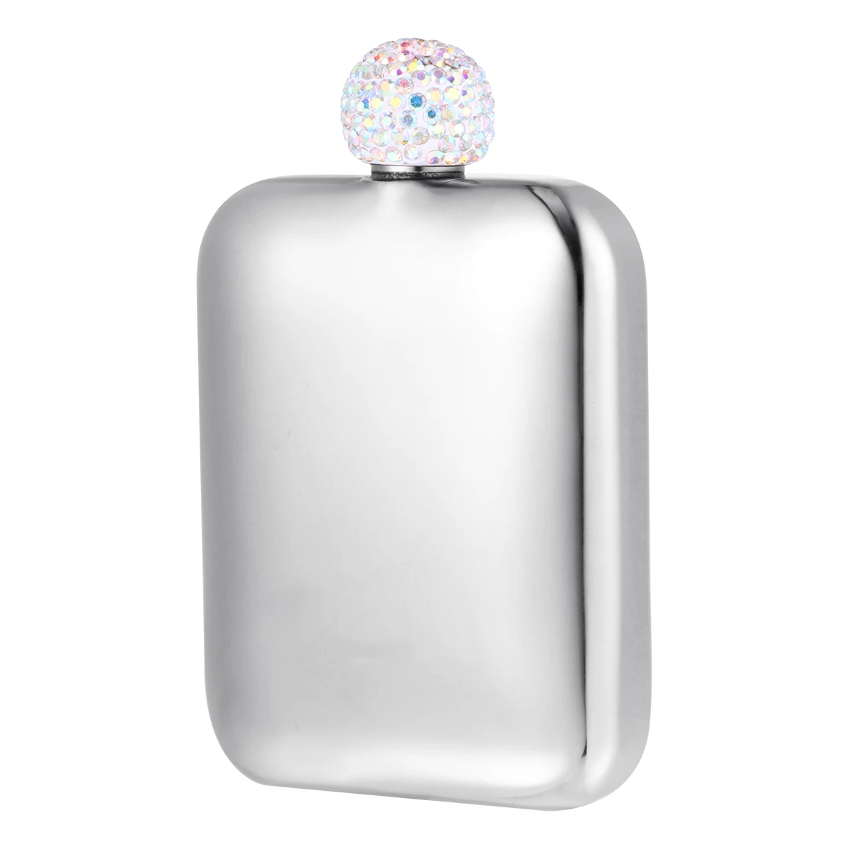 

Portable Mini Bottle Stainless Steel Flask Compact Size Travel Gift Women Rhinestone Design Practical Kitchen Bar