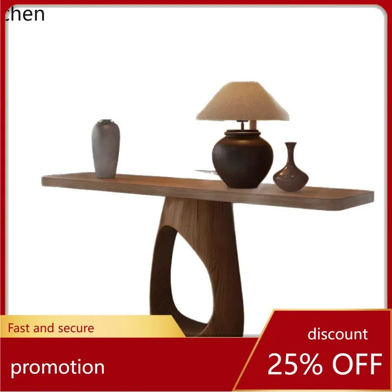 

Стол для прихожей из цельного дерева CZ в стиле ваби-саби, новая консоль для прихожей в китайском стиле