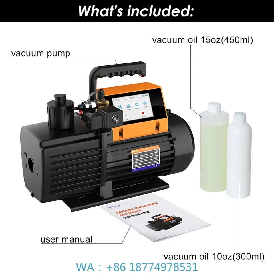 

p App Control R410a для кондиционера, инструмент для хладагента, 12 вакуумных насосов CFM, 2-ступенчатый интеллектуальный вакуумный насос HVAC