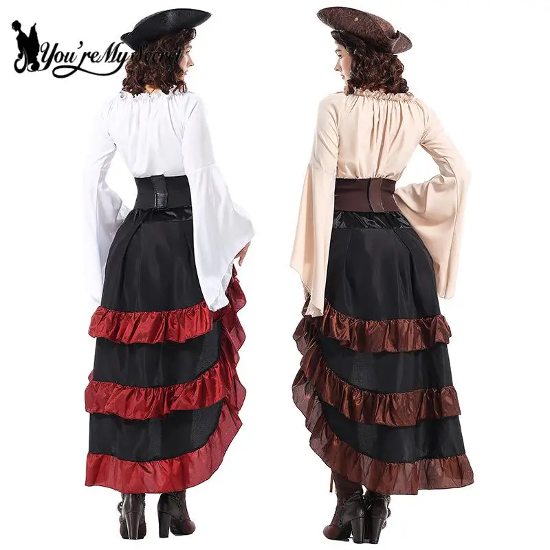 [You're My Secret] Carnival Retro Medieval Piracies Dress Retro Medieval Renaissance Dress Traditional European Clothing
