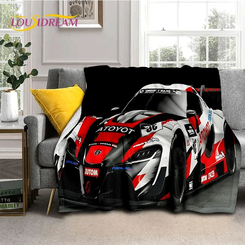 Racing Car T-TOYOTA  Supra Logo Soft Flannel Blanket for Beds Bedroom Sofa Picnic,Throw Blanket for Cover Outdoor Leisure Nap