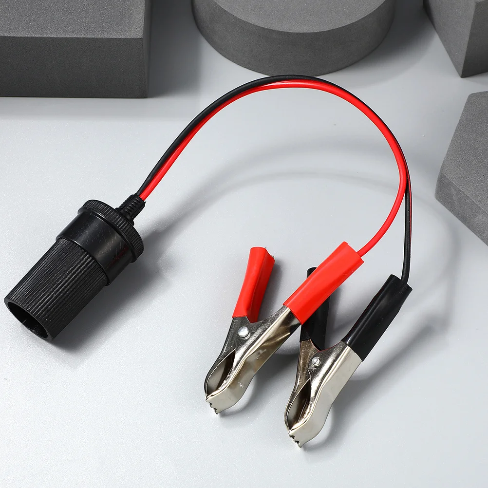 트럭 오토바이 전원 콘센트 어댑터 충전 장치용 헤비 듀티 악어 클립이 있는 2개 자동차 연장 케이블
