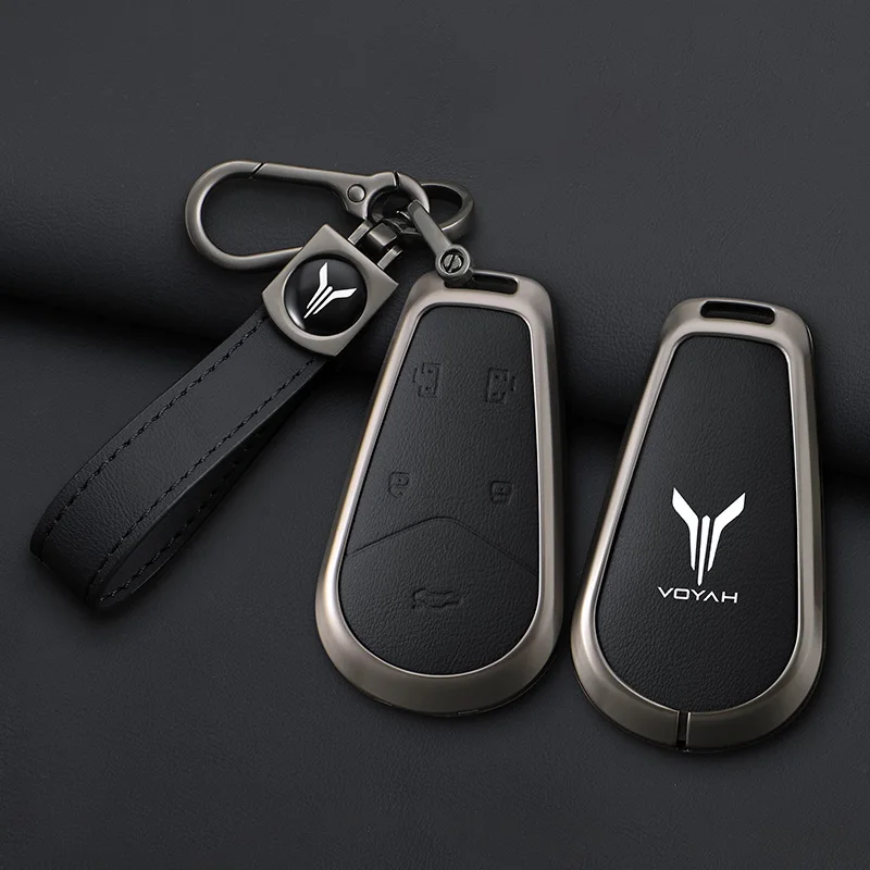 

Zinc Alloy For Voyah Dreamer Dream Free Galvanized 2022 2023 Smart Remote Car Key Case Cover Shell Keychain Accessories