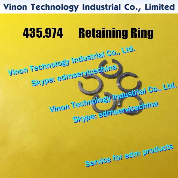 435.974 Retaining Ring INOX (Pack of 5pcs) Agie Challenge,Classic,Excellence,CUT1000 EDM Circlip Spring Ring 435974, 435.974.1