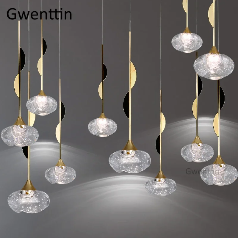 Modern Bubble Crystal Pendant Lights Led Ceiling Hanging Lamp Living Room Bed Lighting Fixtures Suspension Luminaire Loft Decor