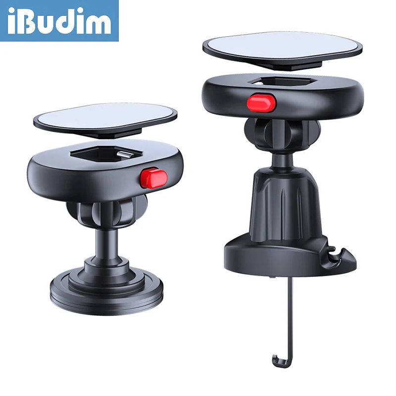 

iBudim Quick Mount Car Cell Phone Holder Stand for Car Dashboard Universal Quick Release Car Air Outlets Mobile Phone Mount