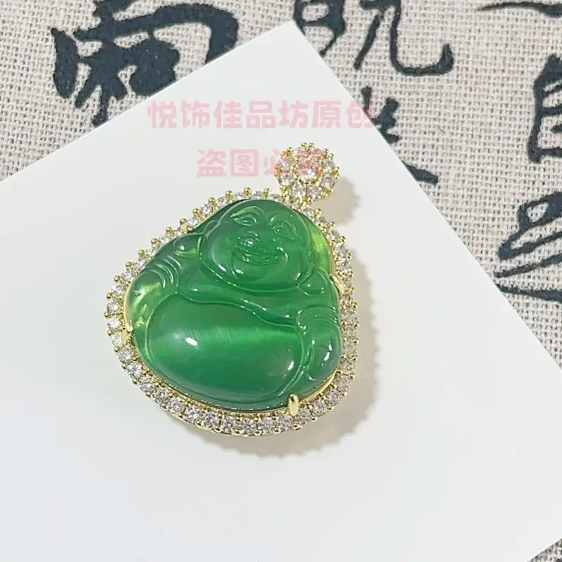 

Popular Ping An Maitreya Buddha Smiling Buddha Pendant Necklace Birthday Big Belly Maitreya Buddha Pendant