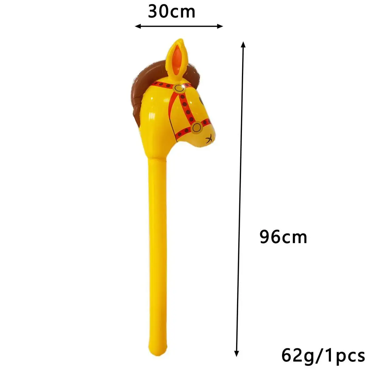 96cm Creative inflatable Horse Head Sticks Extra Long PVC Birthday Party Christmas Gifts Novelty New Year Kids Boys Girls Toys