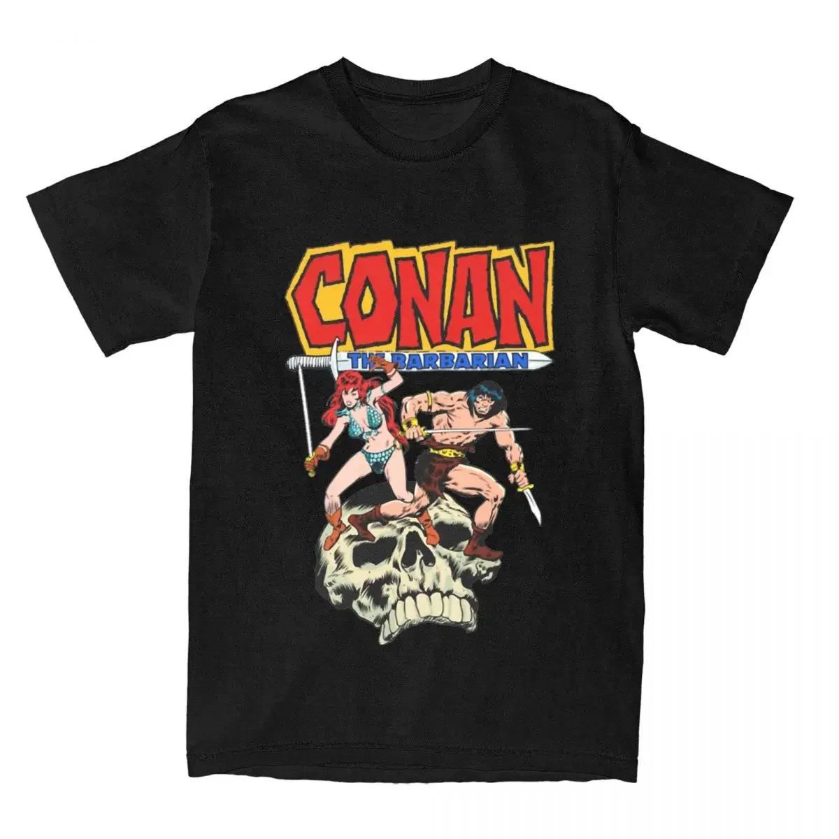 Conan The Barbarian Conan And Red Sonja Merchandise Shirt Men Women Novelty 100% Cotton Unique Clothes