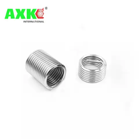 M4*0.7*1.5DWire Thread Insert Stainless Steel 304 Wire Screw Sleeve, M4 Screw Bushing Helicoil Wire Thread Repair Inserts 15 AXK 와이어 스레드 인서트, M10 나사 부싱, 스테인레스 철사 나사 슬리브 스레드 수리, M10 * 1.25 * 1.5D 50 개