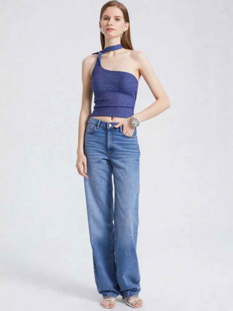 2026 Summer Sexy Irregular Plaid Halter Tank Top Women Y2K Sleeveless Beach Vacation Going Out Vest