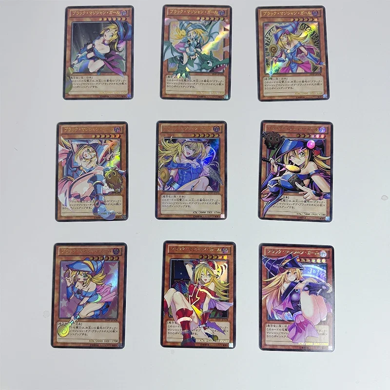 Yu-Gi-Oh! Anime Characters Black Magician Girl Loli Beauty DIY Homemade Bronzing Toys Collection Card Christmas Birthday Gift