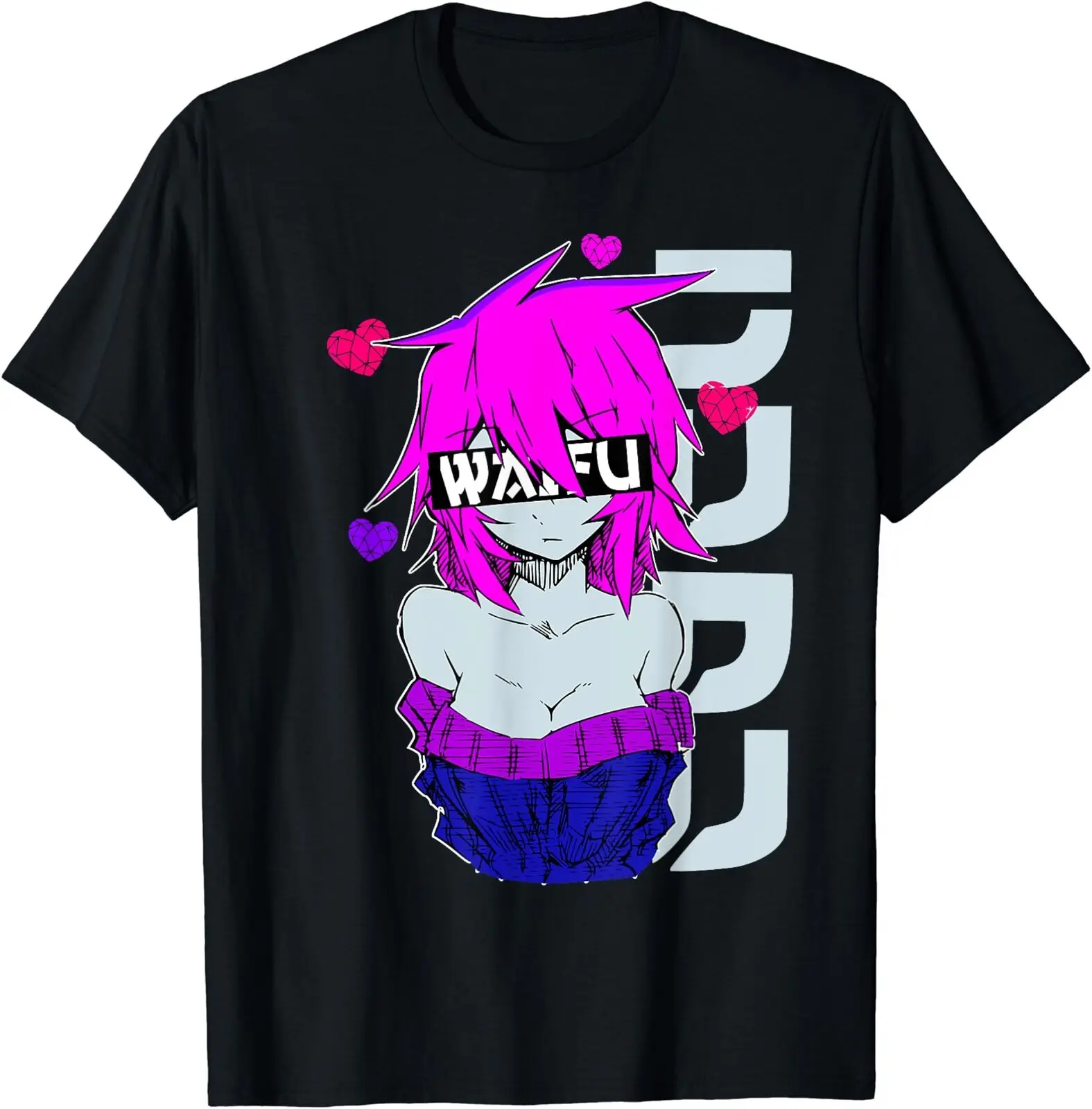 NEW LIMITED Sexy Anime School Waifu Girl Otaku Cosplay T-Shirt Size S-5XL