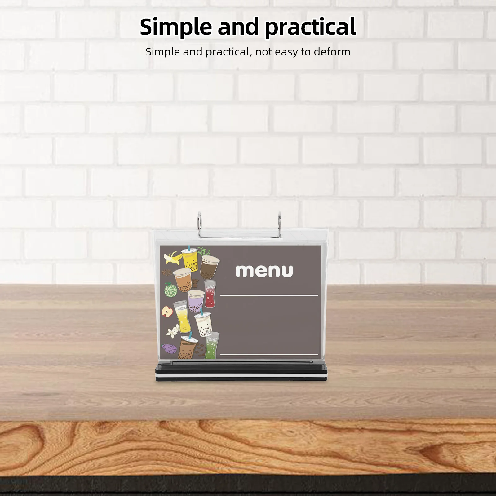 

Menu Tall Tabletop Sign Holder For Restaurant Display Flip Paper Stand Desktop Organizer Advertising Rack Table Card Holder