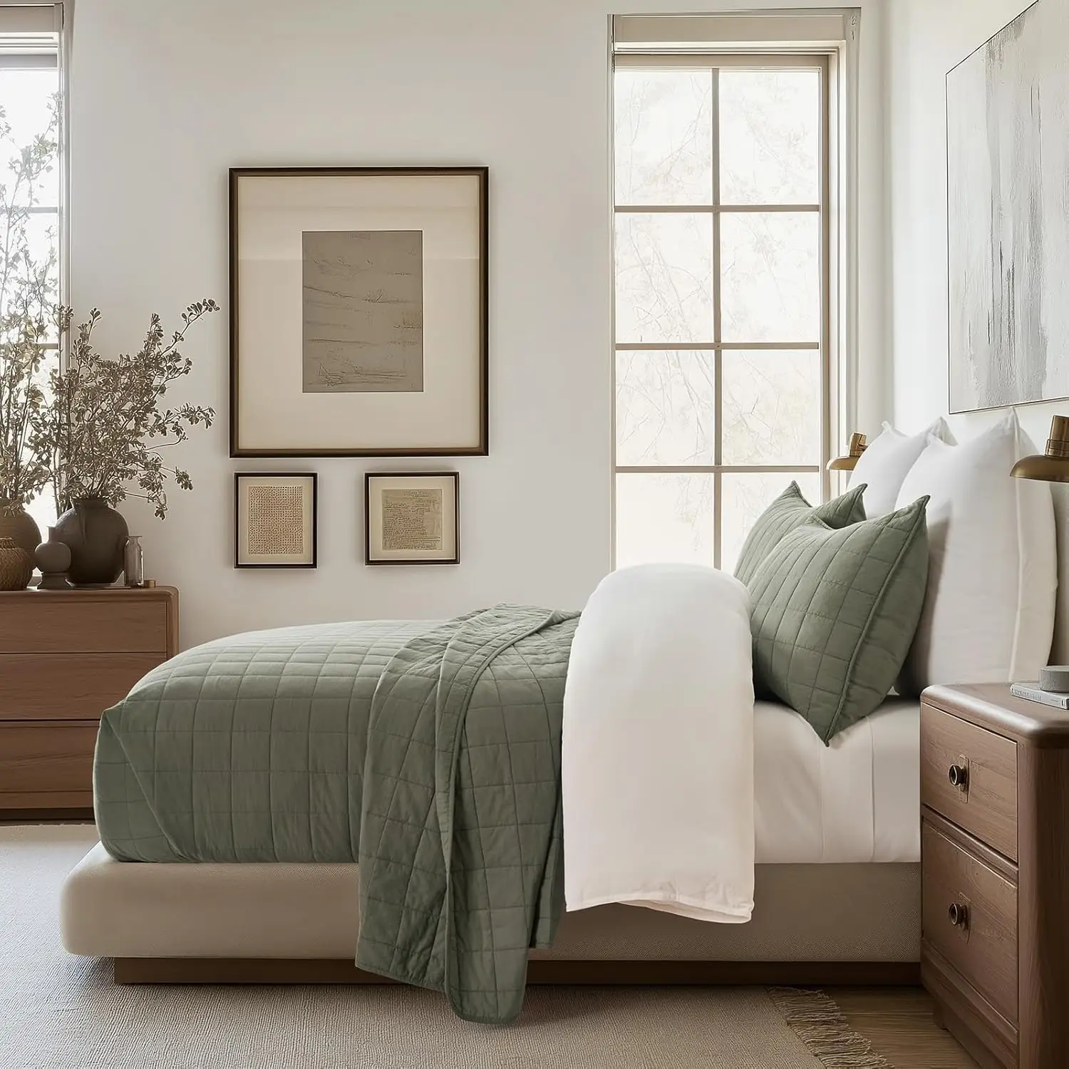 طقم مفروشات لحاف من القطن 100% مقاس كينج 3 قطع، غطاء مريح خفيف الوزن ومغسول للملابس، مبيعات المصنع مباشرة