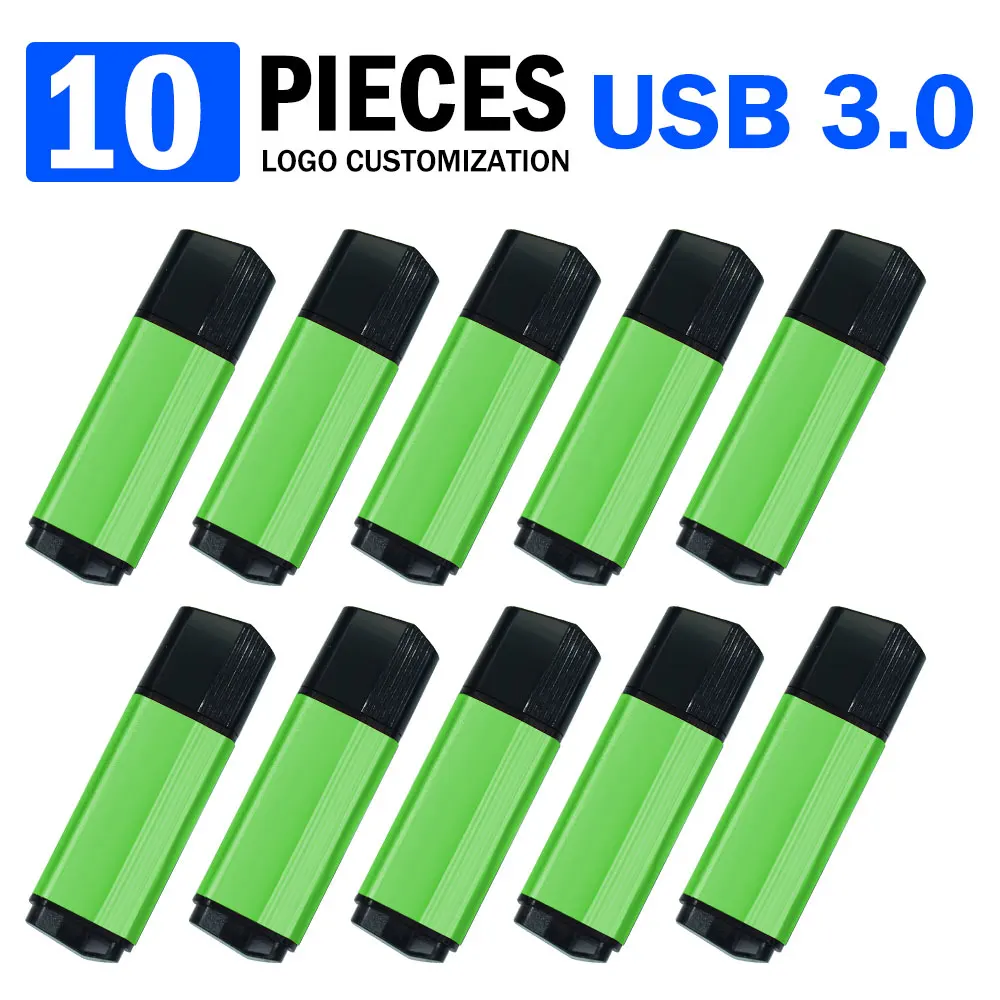

10PCS/lot Metal 3.0 USB Flash Pen Drive 4GB 8GB 16G Pendrive 32GB 64G Memory Stick Free Customized LOGO Real Capacity U Disk Cle