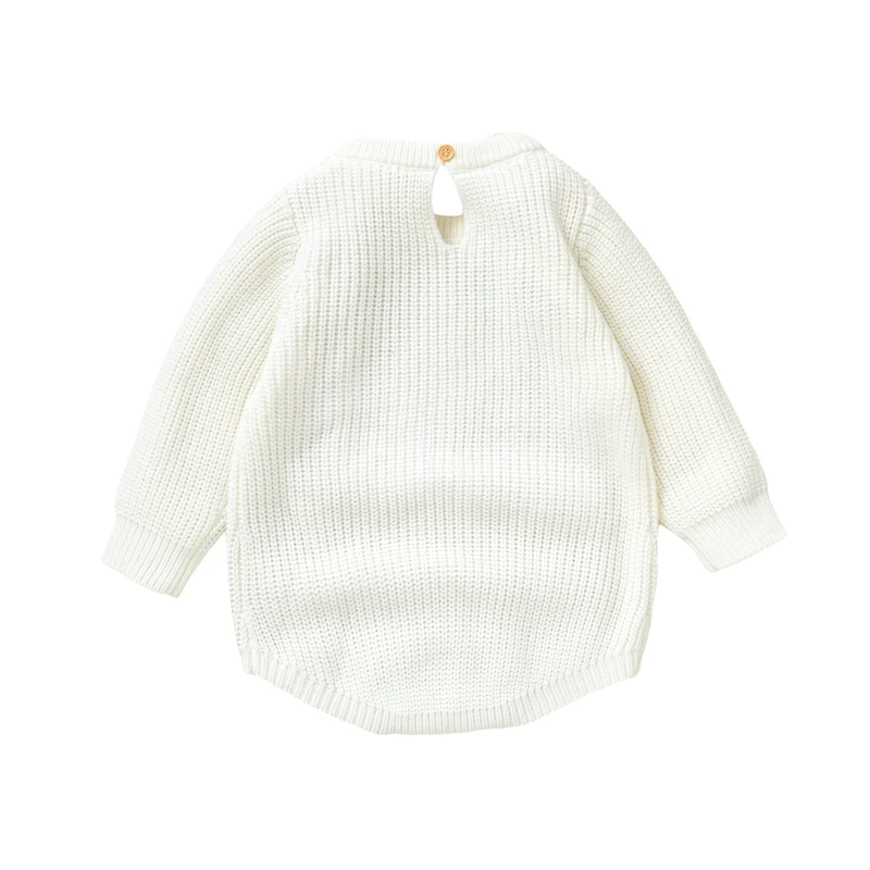 Baby Girls Boys Sweater Rompers Letter Embroidery Long Sleeve Infant Bodysuits Fall Clothes