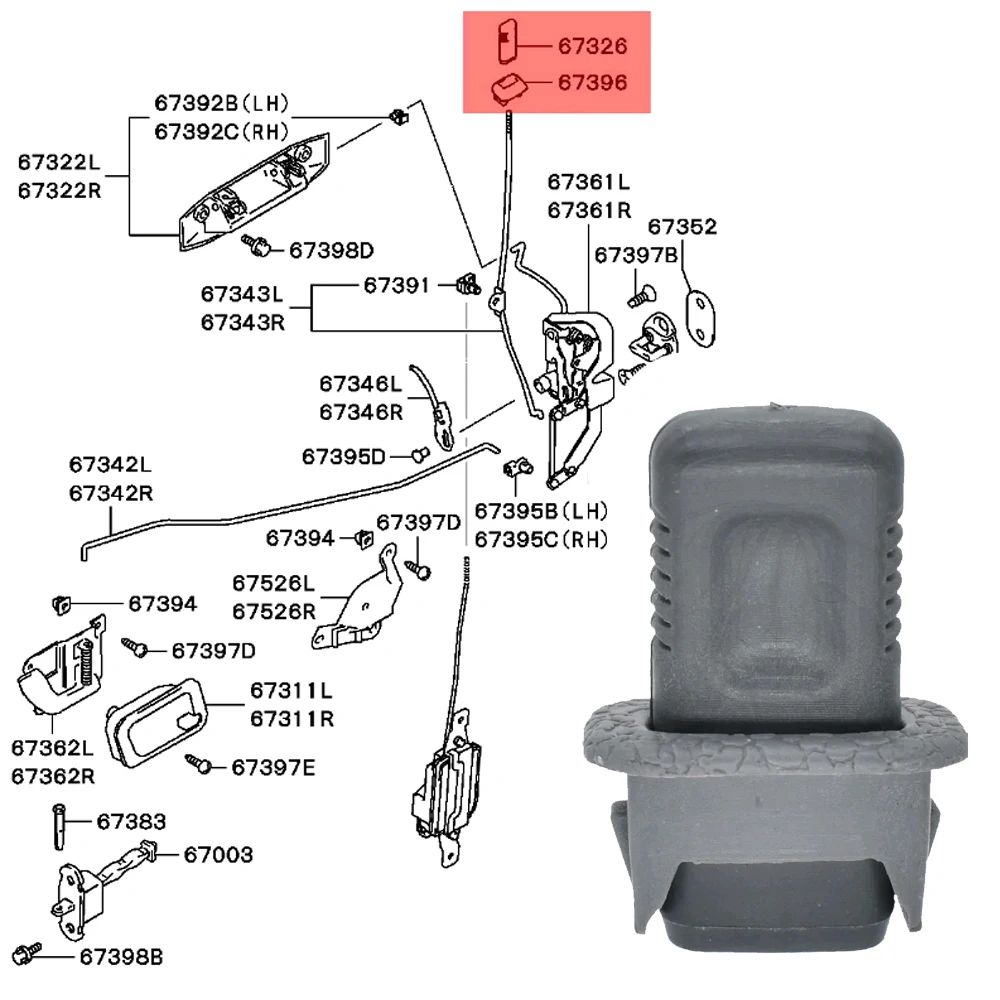 Car Accessorie Car Door Insurance Switch Car Door Lock Button for Mitsubishi Pajero Montero V31 V32 V33 V43 1991-2000 SHOGUN MK2