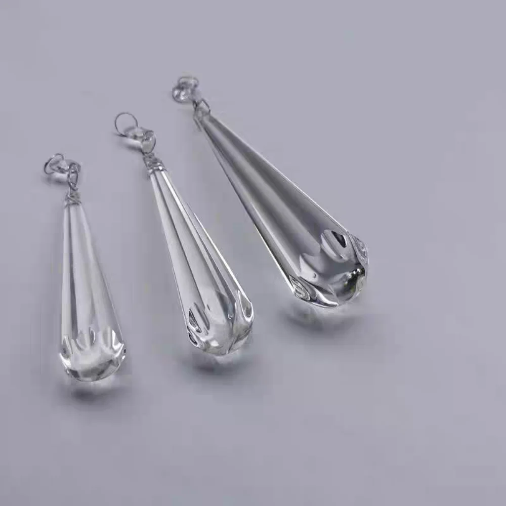 1Pcs Plum Microphone Drop K9 Crystal Prism Faceted Glass Chandelier Pendant DIY Suncatcher Rainbow Maker Lamp Lighting Part Home