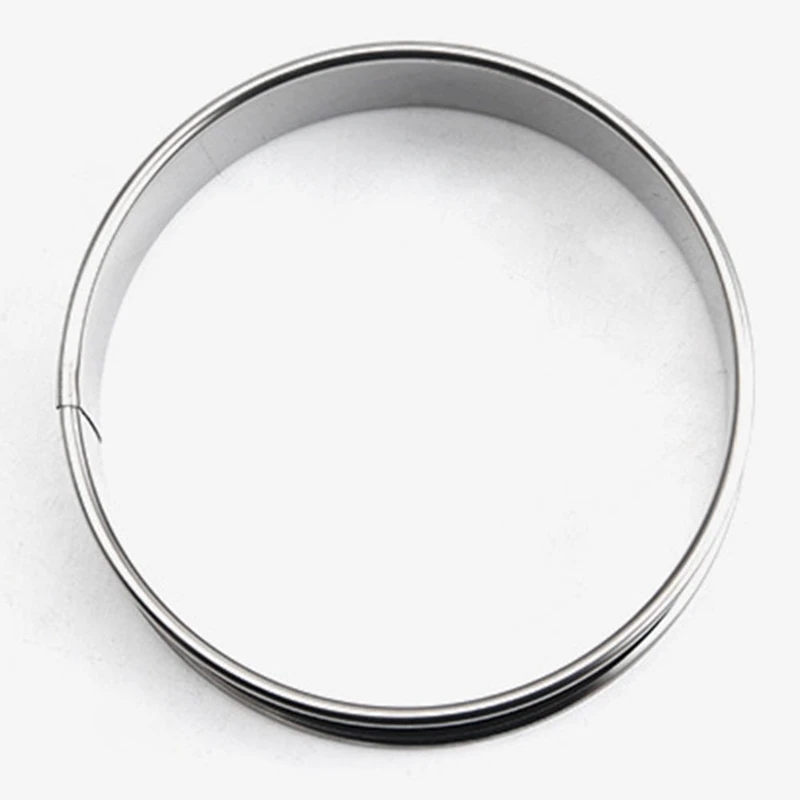 8Pcs Stainless Steel Muffin Rings Molds Double Rolled Tart Rings Round Tart Ring