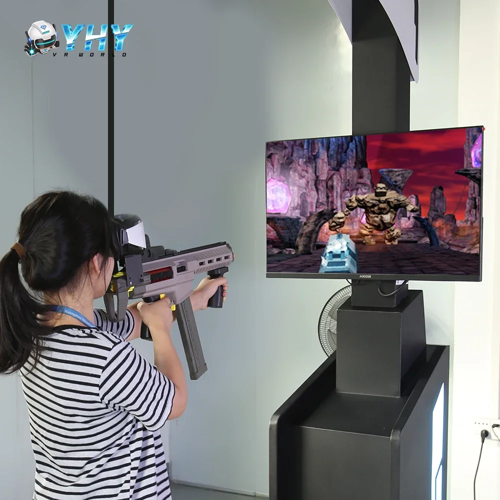 New Products 32 inch Screen Virtual Reality Gun Battle Games Standing Walker VR Shooting 9D VR Simulator