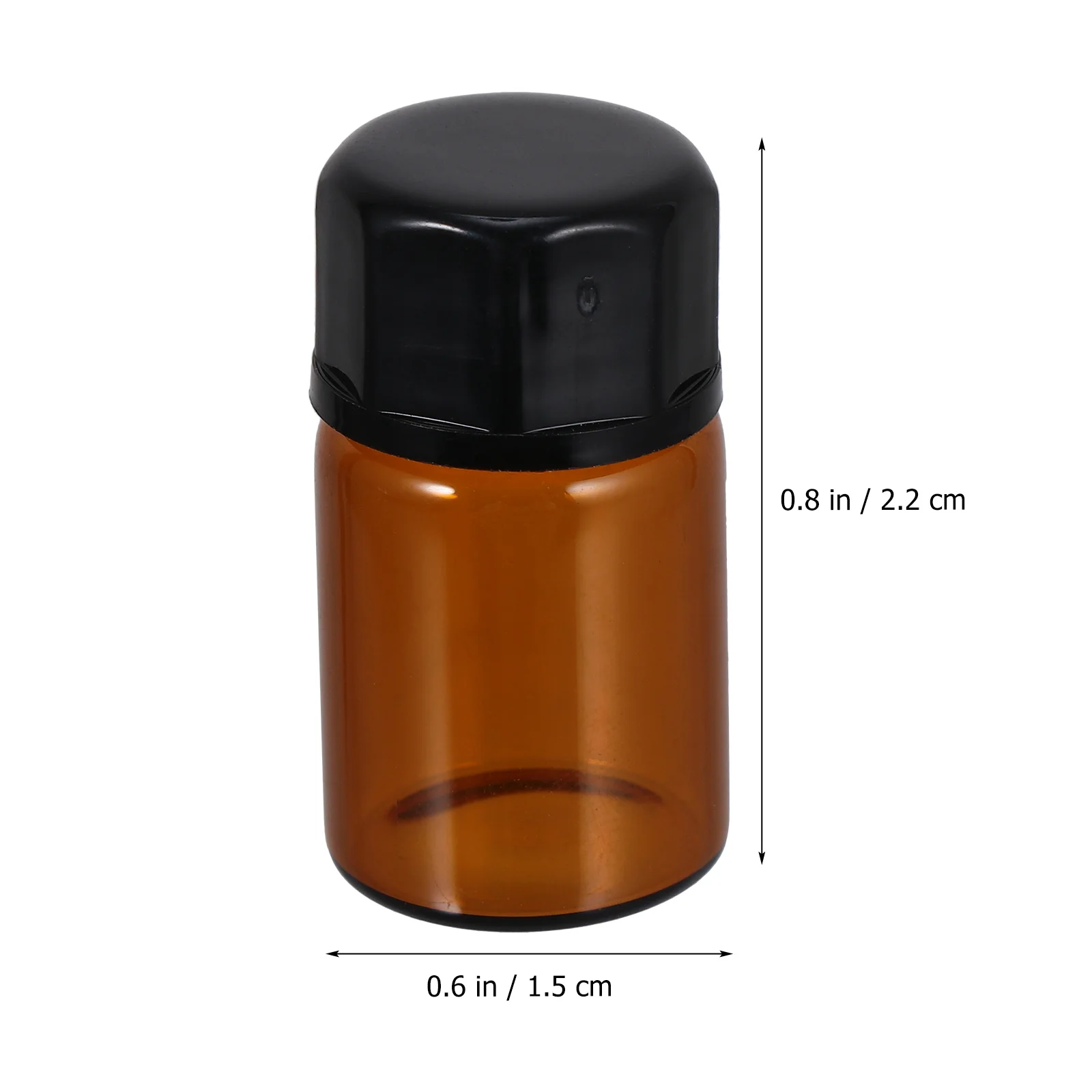 

50Pcs Mini Transparent Brown Glass Essential Oil Bottles Leakproof Travel Containers Refillable Lotion Dispensers Cream