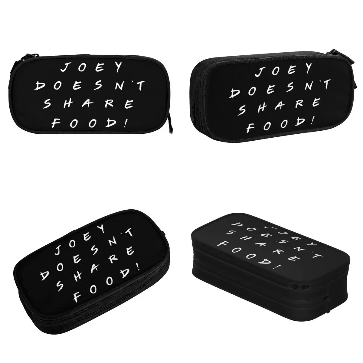 Fashion Joey Doesnt Share Food Friends TV Show Pencil Cases Pencil Pouch Pen for Student Large Storage Bag School Stationery