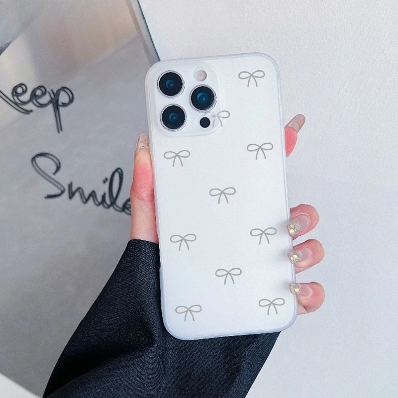 For Samsung Galaxy S26 S25 Edge S24 S22 S23 S21 Plus Ultra FE M34 M32 A32 A3 Core Phone Case Bow Tie Thin Soft Cover