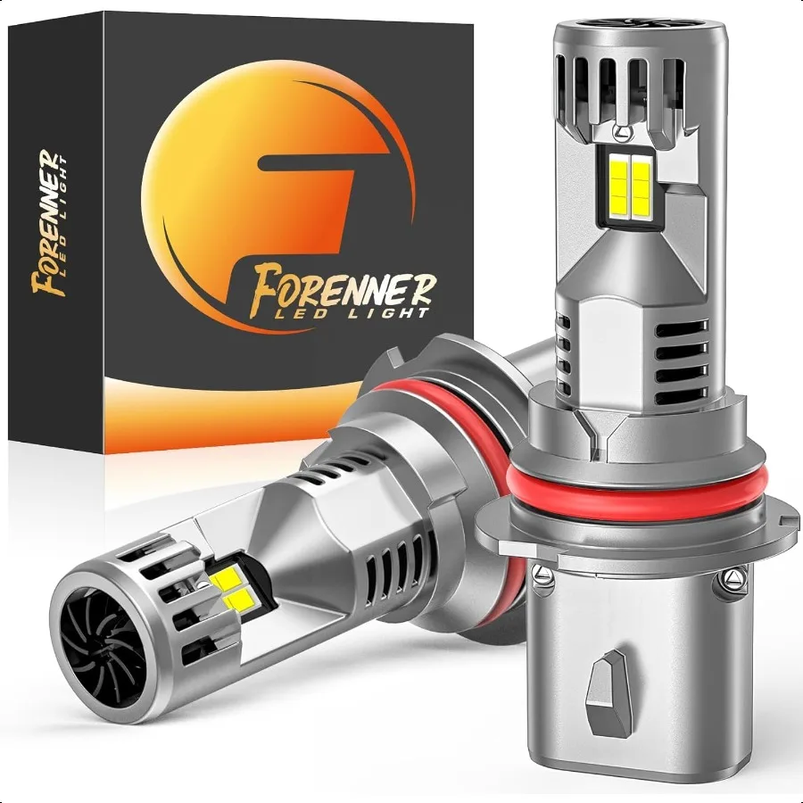 

Fahren Upgraded 9007 HB5 Light Bulbs33000LM 900 Brighter 6500K Cool White 1:1 Mini Size IP68 Waterproof 9007 Fog Lights Quick I