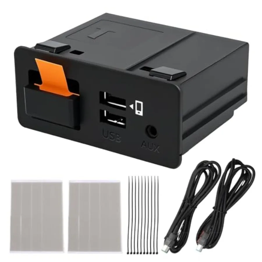 

Wired Carplay and Android Auto Retrofit Kit Media Hub for Mazda MZD Connect: ABS plastic black plug-and-play installation with