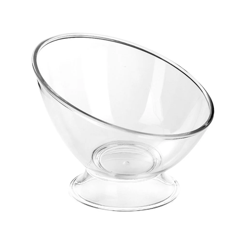 

Household Diagonal Salad Bowl Office Clear Bowls Pp Fruits Container Kitchen Utensil