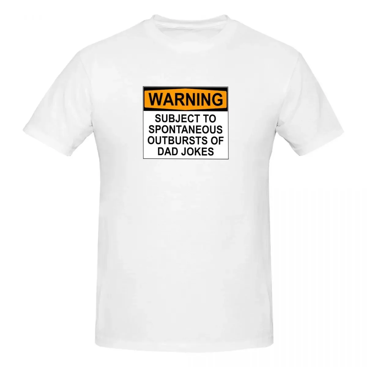 Warning Subject To Spontaneous Outbursts Of Dad Jokes 100% Cotton T-shirt Men Fashion T Shirts Men Round Neck Short Sleeve S-6XL