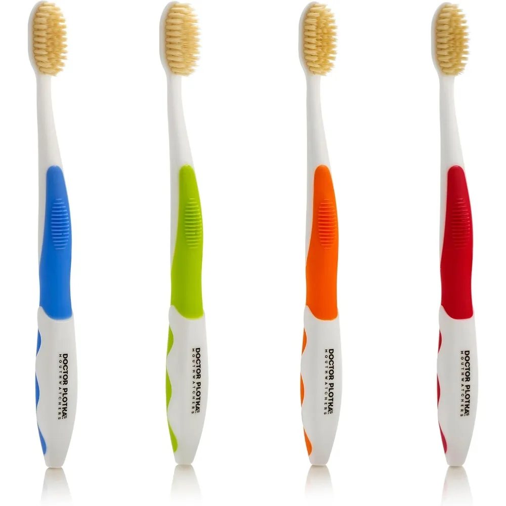 

Soft Bristle Flossing Toothbrush for Adults Ultra Clean Sensitive Teeth Gums 4 Pack