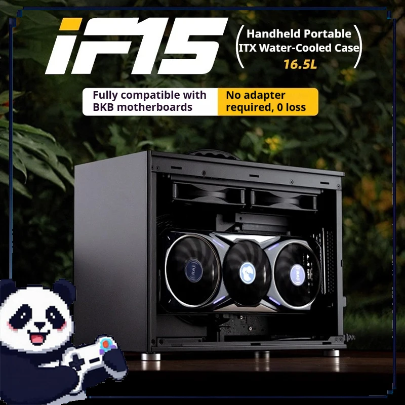 

Мини-чехол If15 Itx с поддержкой 240/280 с водяным охлаждением, длинная видеокарта 355, материнская плата Bkb, портативный офисный ПК, игровая консоль, шасси