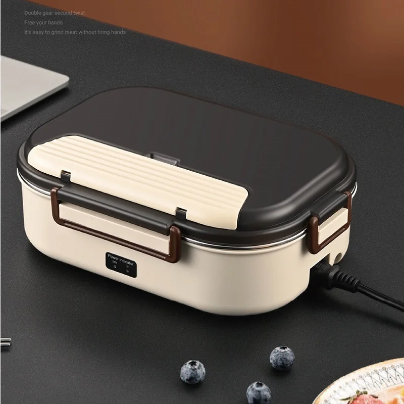 12v carro sem água elétrica lancheira 304 aço inoxidável aquecedor de alimentos bento lancheira 1200ml casa/exterior manter quente lancheira