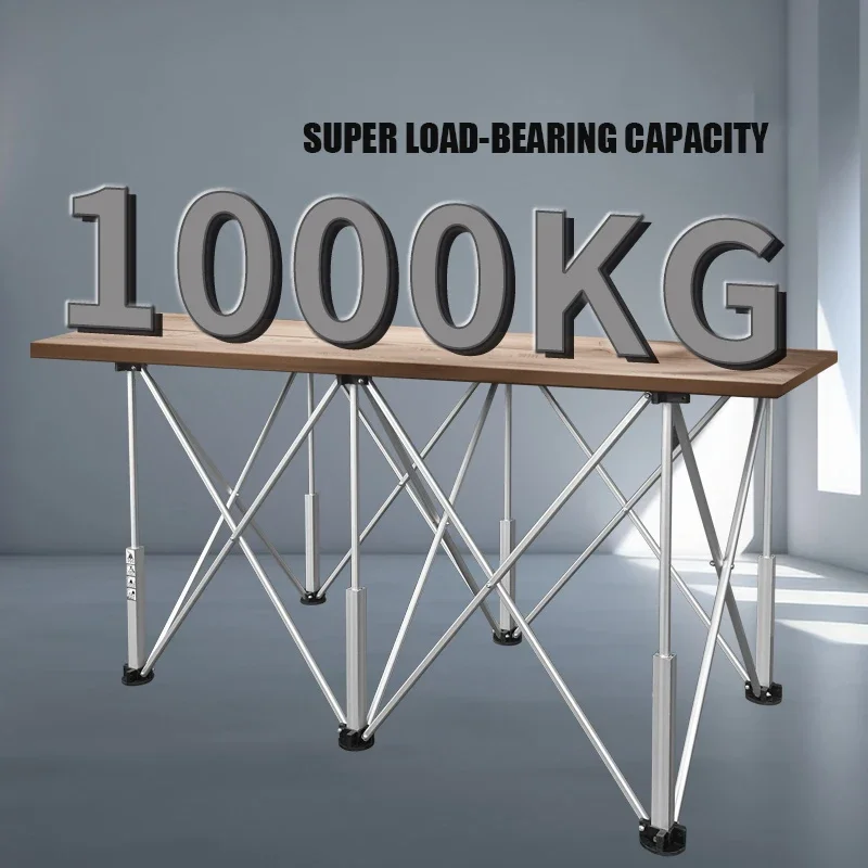 Folding Wood Working Table Plate Wood Glass Tile Cutting Portable Spider Leg Workbench With 6 Stand Legs