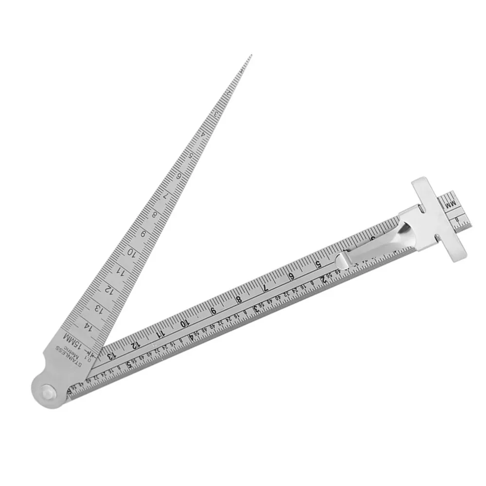 

Stainless Steel Welding Taper Gauge Wedge Depth Dimensional Measurement Depth Ruler Tool Hole Inspection Tool