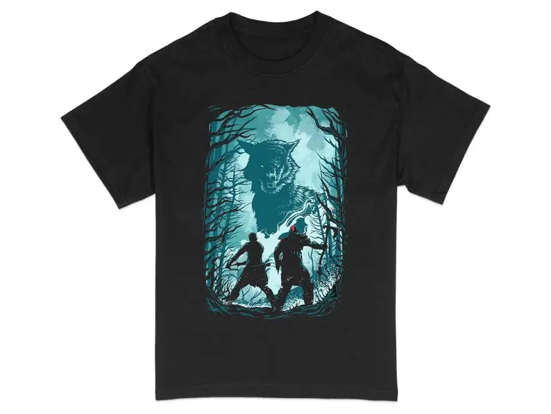 Forest Wolf Mystical Nature Inspired Tee